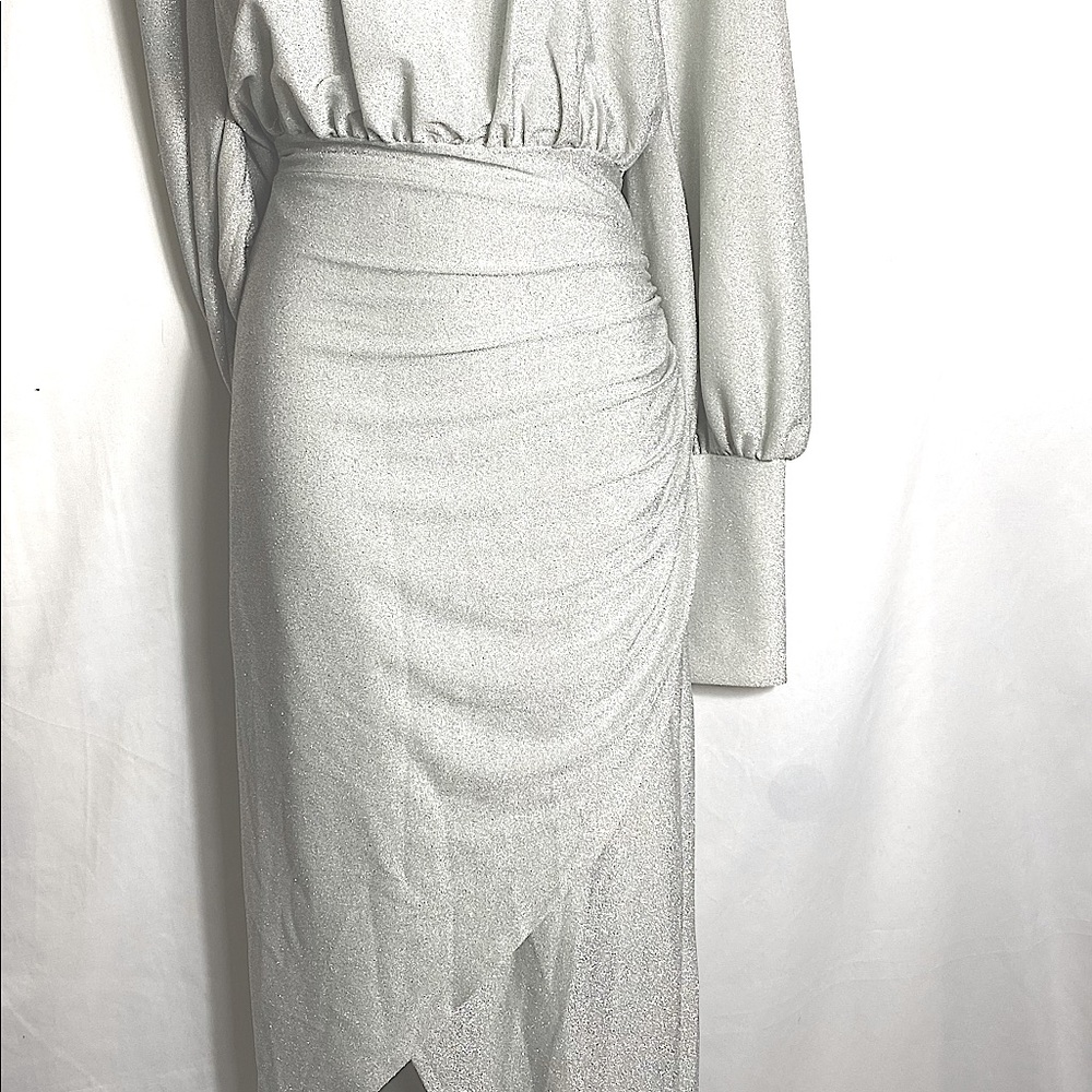 Eloquii Sparkle Maxi Dress with wrap skirt